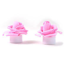 Rose Flower Shaped Led Flickering Tealight Candles (2 Pc)